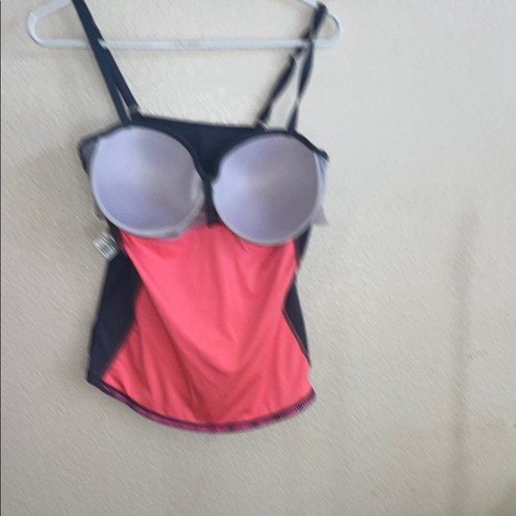 Free Country Pink and Purple Sleeveless Camisole Swim One Piece - Picture 7 of 9